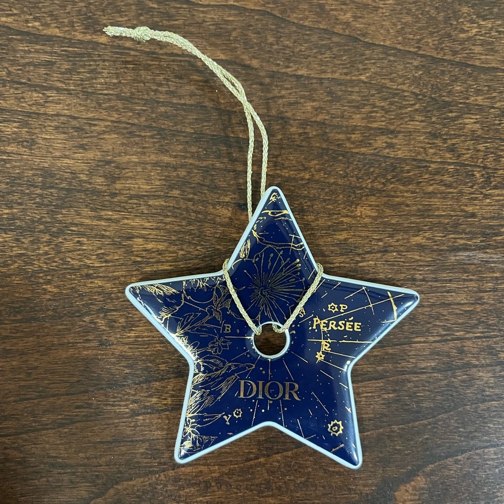 DIOR Blue and Gold Ceramic Star Ornament with Decorative Box - Picture 4 of 6